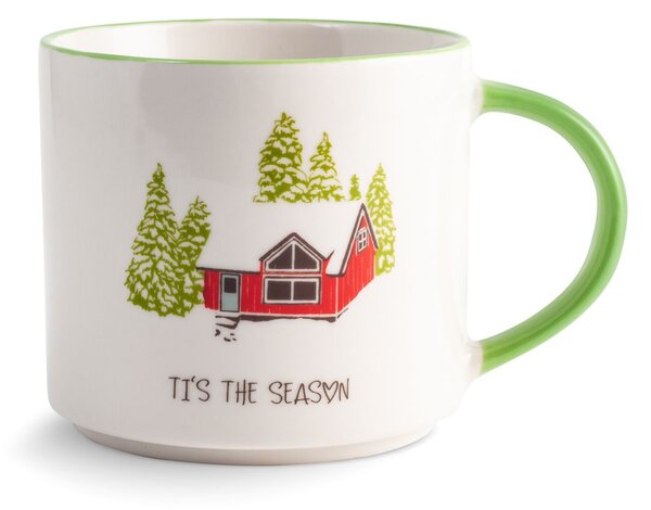 Set 6 mug in new bone china decoro Natale assortite cc 370