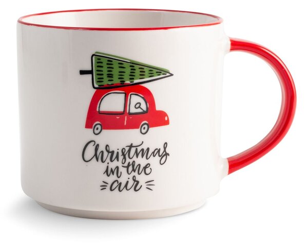 Set 6 mug in new bone china decoro Natale assortite cc 370