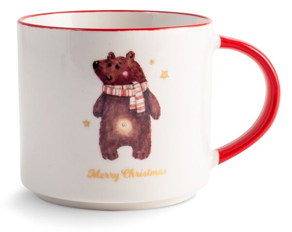 Set 6 mug in new bone china decoro Natale assortite cc 370