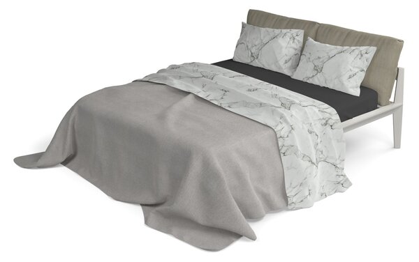 Set Lenzuola Matrimoniale Sopra Sotto e Federe in Microfibra Marble