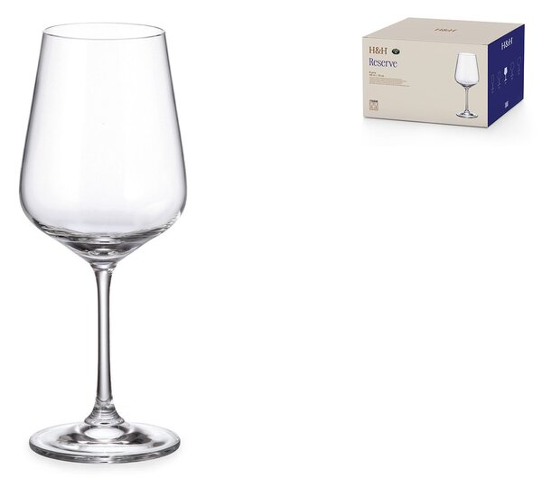 Set 6 calici Reserve in vetro sonoro trasparente cl 45