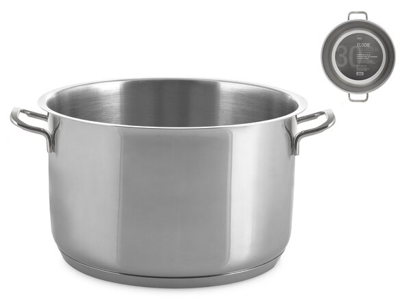 Casseruola 2 manici Elodie in acciaio inox 18/10 cm 30