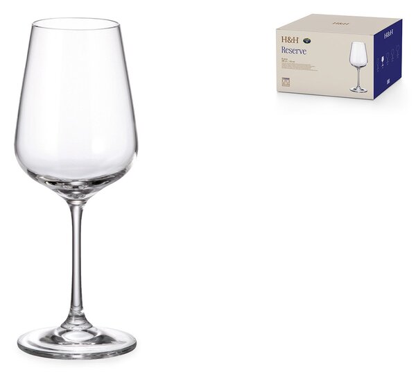 Set 6 calici Reserve in vetro sonoro trasparente cl 36