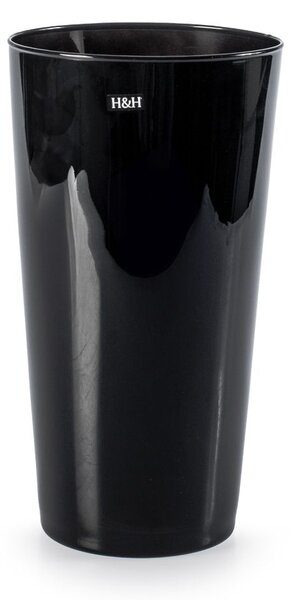 Vaso in vetro colore nero conico cm 26