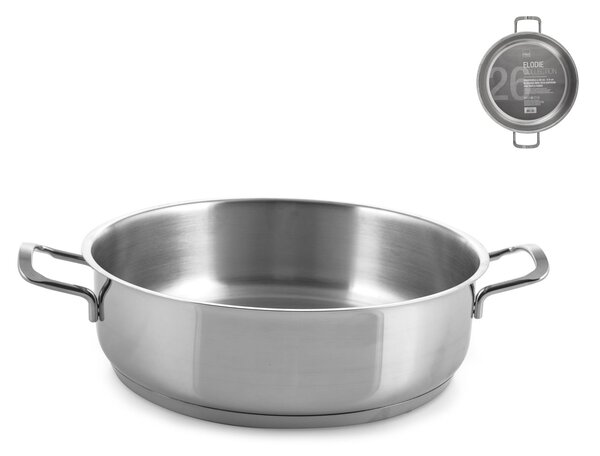 Casseruola semifonda 2 manici Elodie in acciaio inox 18/10 cm 26
