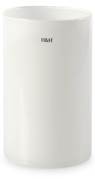 Vaso in vetro cilindrico colore bianco cm 12x20h