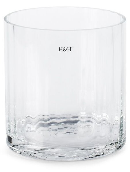 Vaso in vetro ottico trasparente cilindrico cm 15x16h