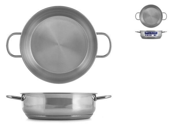 Casseruola semifonda 2 manici Officine Standard Sara in acciaio inox cm 24