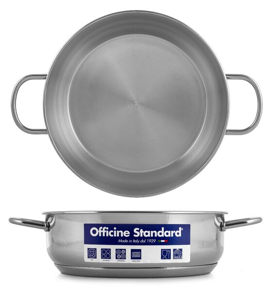 Casseruola semifonda 2 manici Officine Standard Sara in acciaio inox cm 26
