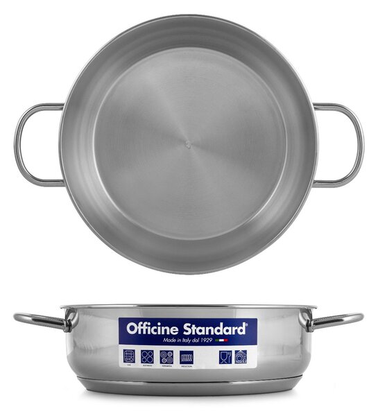 Casseruola semifonda 2 manici Officine Standard Sara in acciaio inox cm 24