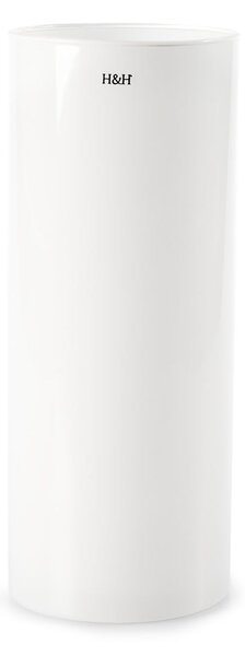 Vaso in vetro cilindrico colore bianco cm 12x30h