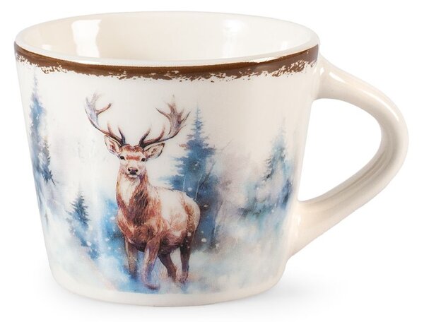 Set 18 Tazze caffè Deer Spirit in new bone china decorata cc 90