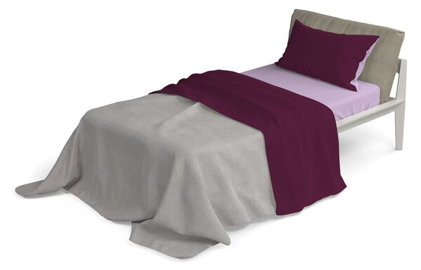 Set Lenzuola Sopra Sotto e Federe Doubleface Lilla/Prugna Singolo
