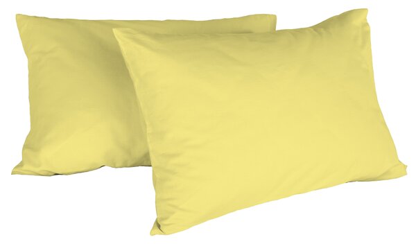 Coppia di Federe Tinta Unita Giallo