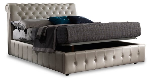 Letto Contenitore per Materasso 160cm con Rete Ortopedica a Doghe