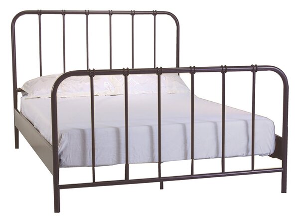 Struttura Letto Matrimoniale in Metallo 208x145cm Barre Bronzo Antico