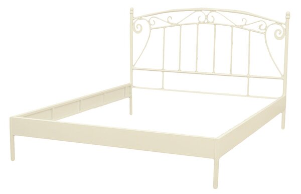Struttura Letto Matrimoniale in Metallo 160x200cm Viareggio Classico Bianco