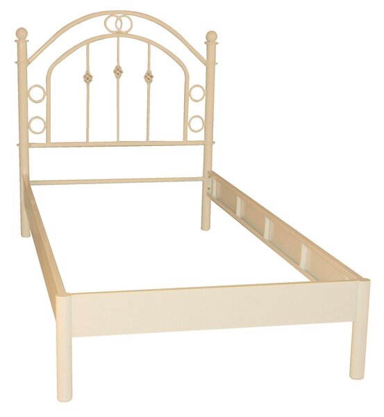 Struttura Letto Singolo in Metallo 90x195cm Luxor Bianco