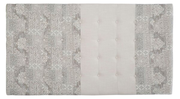 Testiera Letto Damasco 180x8x100 cm Poliestere Lino e Playwood