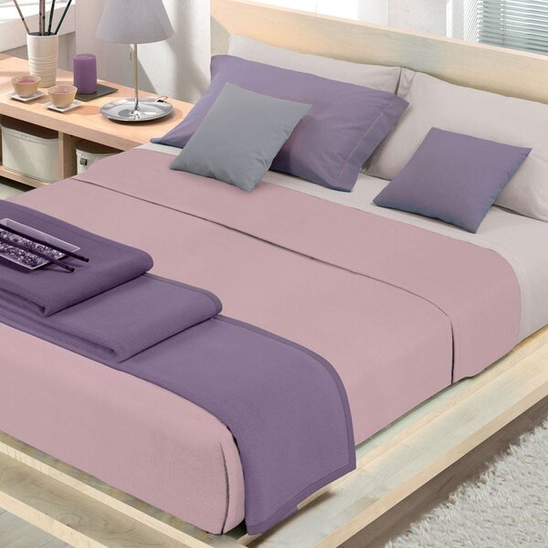 Coperta Misto Cotone Singola Cober Coprice Rosa Fard