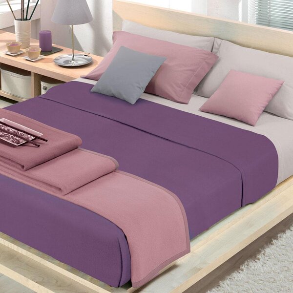 Coperta Misto Cotone Singola Cober Coprice Viola