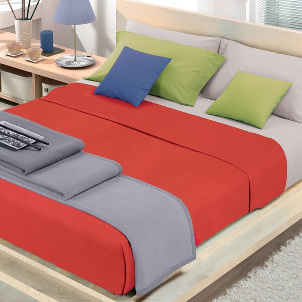 Coperta Misto Cotone Singola Cober Coprice Rosso