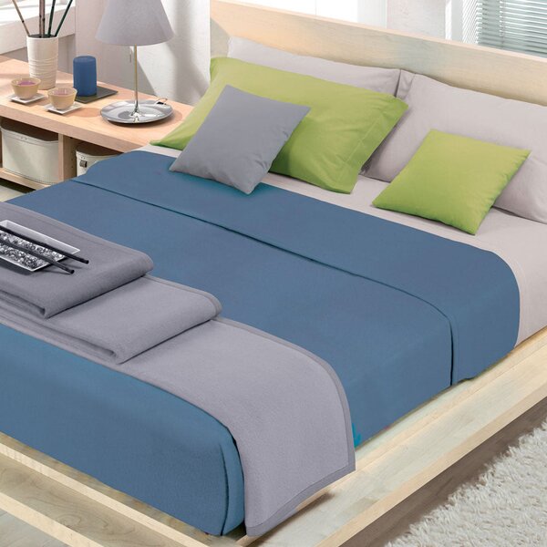 Coperta Misto Cotone Singola Cober Coprice Blu Jeans