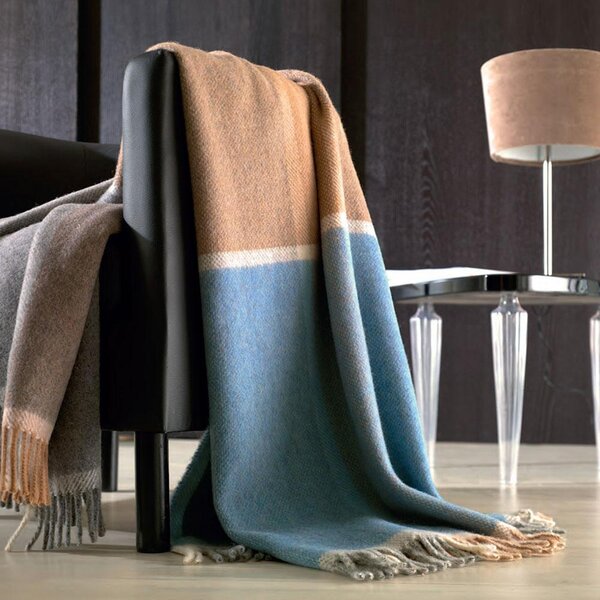 Coperta Pura Lana Singola 380gr Cober Bismark Avana