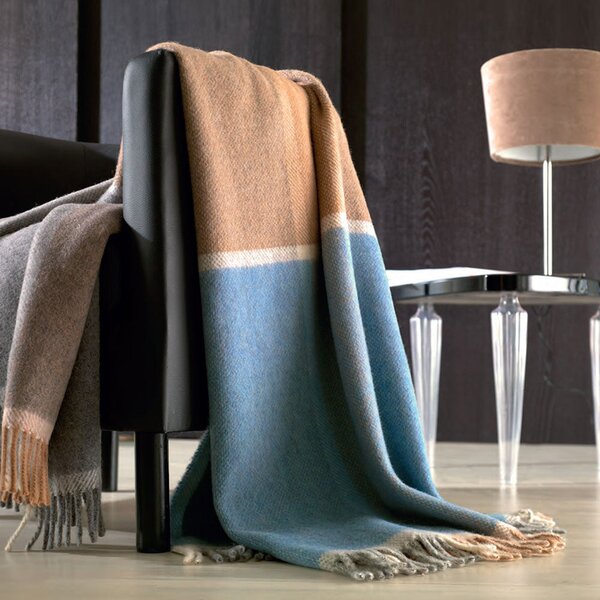 Coperta Pura Lana Singola 380gr Cober Bismark Avana