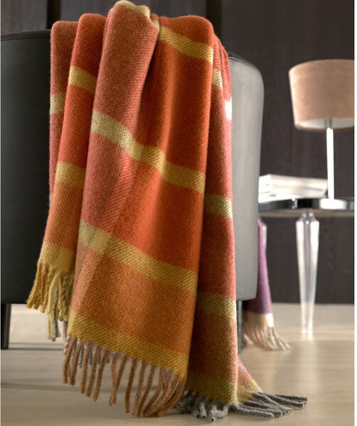 Coperta Pura Lana Singola 380gr Cober Denver Rosso Cotto