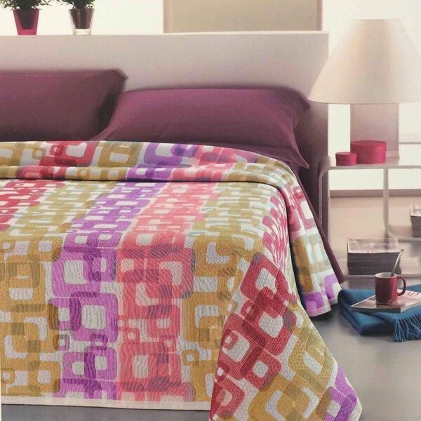 Copriletto in Misto Cotone Singolo Cober Leros Multicolore