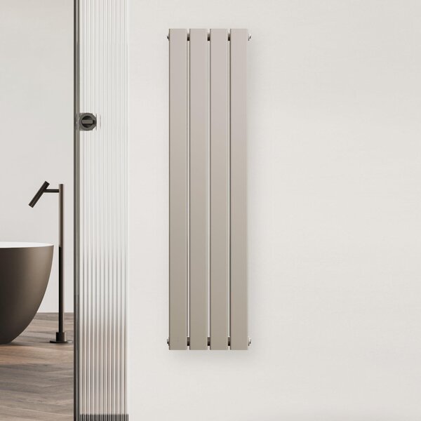 Radiatore di design, potenza 612 W, attacco centrale, dimensioni 120x30 cm, colore sabbia