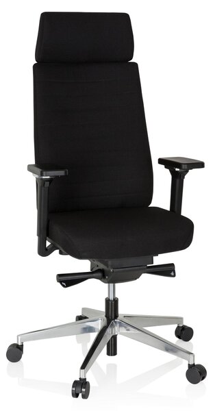 Sedia da ufficio Move-TEC PRO 3D, rivestita in tessuto nero, con altezza regolabile