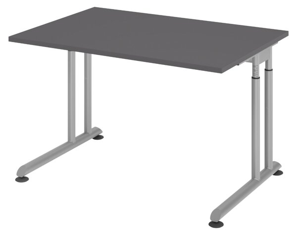 Bümö Scrivania Serie-Z - Struttura: argento, dimensioni: 120 x 80 cm, decorazione: grafite