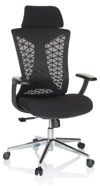 Sedia da ufficio FALEO B, rivestita in tessuto/rete, colore nero