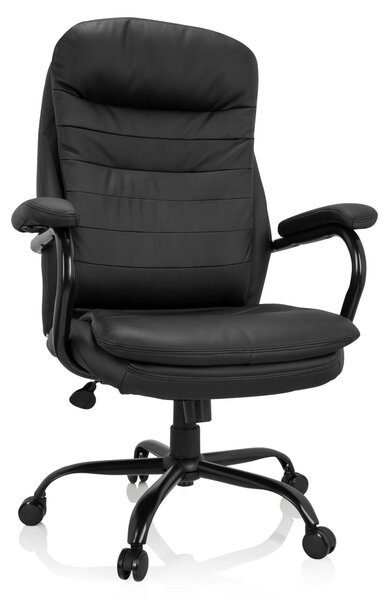 Sedia da ufficio RELAX XXL B, rivestita in ecopelle, colore nero