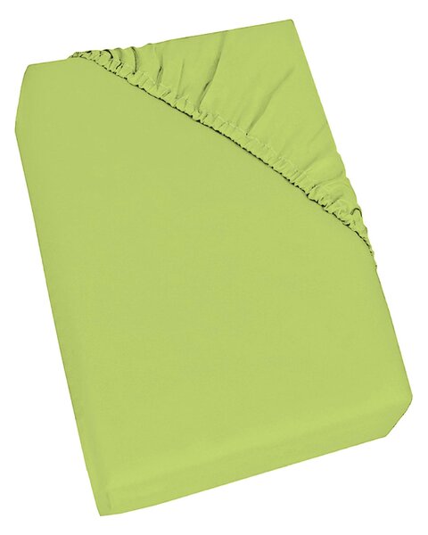 Lenzuolo Sotto con Angoli ed Elastico Tinta Unita Verde Acido Singolo