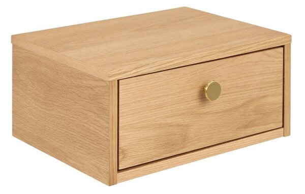 Comodino colore naturale chiaro con effetto rovere Monfort – Actona