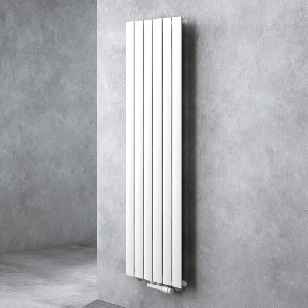 Doporro Radiatore Verticale da Bagno 160x46cm, Radiatore a Pannello Termoarredo da Parete e Pavimento in Acciaio, Bianco