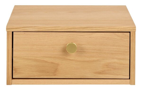 Comodino colore naturale chiaro con effetto rovere Monfort – Actona