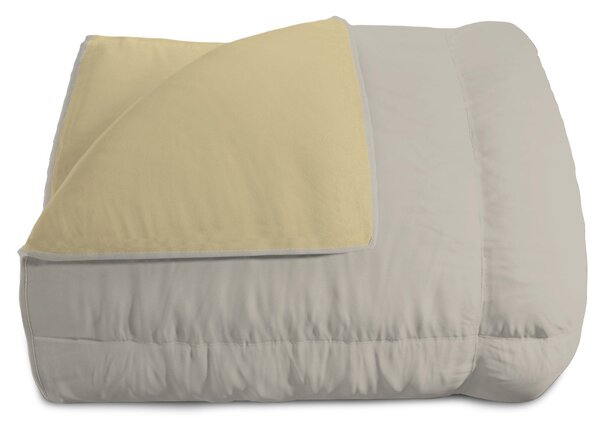 Trapunta Invernale Singola Doubleface 300gr Panna/Grigio Chiaro