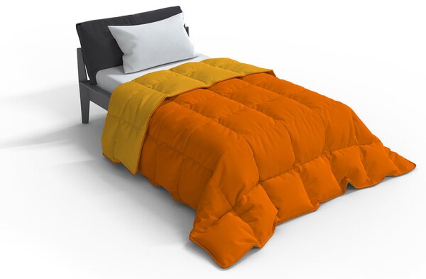 Trapunta Invernale Singola Doubleface 300gr Arancio/Giallo