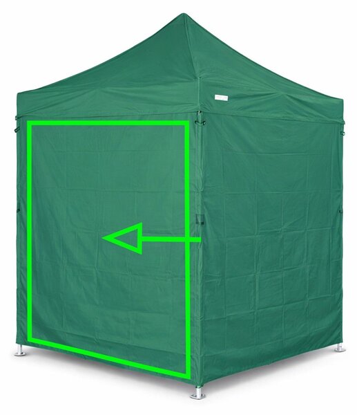 Parete laterale 2 m per gazebo pieghevoli ALU 2x2 m – PVC 450 g/m², impermeabile - Verde