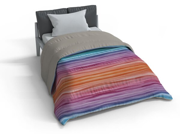 Trapunta Invernale Singola Stampata in Microfibra 300gr Double Face Rainbow