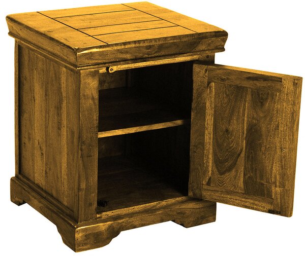 Comodino 1 Anta in Legno Antic Chiaro