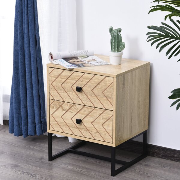 Comodino in Legno Stile Nordico Scandinavo Natural Wood