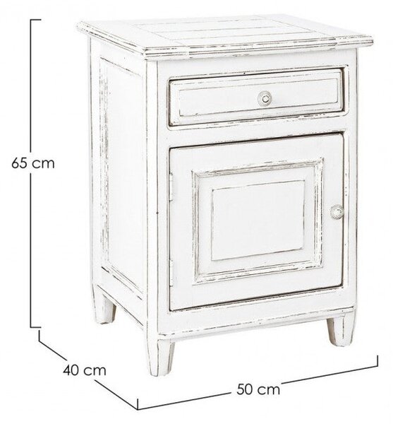 Comodino Colette 1 Anta 1 Cassetto Sx in Legno