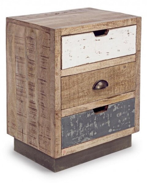 Comodino 3 Cassetti Tudor in Legno