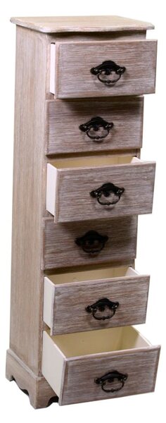 Cassettiera in Legno 6 Cassetti Stoccarda