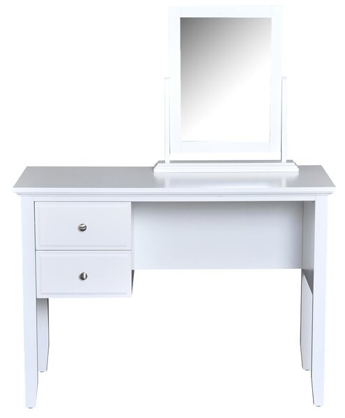 Tavolo da Trucco con Specchio Girevole Bianco 100x40x73 cm